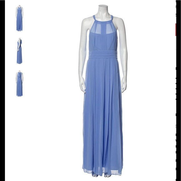 NWT HOBBS of London ALEXIS MAXI $335 DRESS, CORNFLOWER - Picture 4 of 14